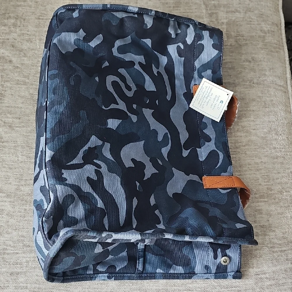 Pottery Barn Kids Blue Camouflage Diaper Bag